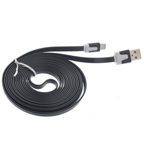 BuySKU69770 3M Flat Noodle Style 8-pin USB Sync Data & Charging Cable for iPhone 5 /iPad mini /iPad 4 (Black)