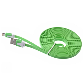 BuySKU69775 3M Flat Noodle Style 8-pin USB Sync Data & Charging Cable for iPhone 5 /iPad mini /iPad 4 (Green)