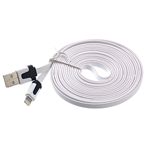 BuySKU69768 3M Flat Noodle Style 8-pin USB Sync Data & Charging Cable for iPhone 5 /iPad mini /iPad 4 (White)