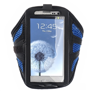 BuySKU70252 Breathable Mesh Style Adjustable Sports Armband Case for Samsung Galaxy S III /i9300 (Blue)