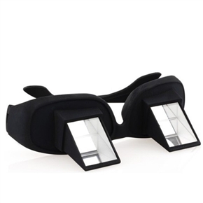 BuySKU70038 Creative High-definition Horizontal Glasses Lazy Glasses Bed Lie-down Periscope Glasses - Size L (Black)