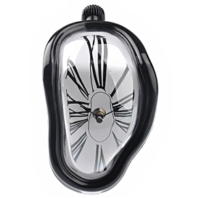 BuySKU70107 Creative Vertical Twisted Design Roman Numerals Wall Clock (Black)