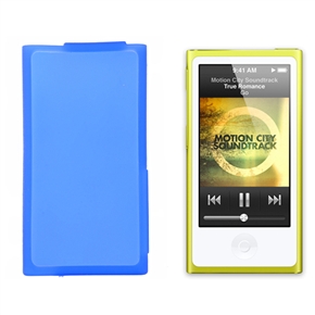 Durable Soft Silicone Protective Back Case Shell Cover for iPod nano 7 (Blue)