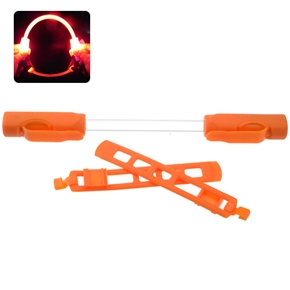 BuySKU69856 Flexible Silicone Bicycle Bike 3-Mode LED Safety Warning Fiber Optic Tail Light (Orange)