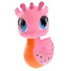 BuySKU70016 No.6016 Cute Little Sea Horse Shaped Soft Rubber Doll Toy for Children (Pink)