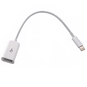 BuySKU69977 Portable 8-pin Male to USB 5-pin Female OTG Adapter Cable for iPhone 5 /iPad mini (White)