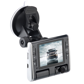 BuySKU70031 R03 2.7-inch TFT-LCD Double Lens HD 720P Car DVR Video Recorder with IR Night Vision /G-sensor /HDMI /AV-out