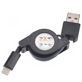 BuySKU70100 Retractable Style 8-pin USB Sync Data & Charging Cable for iPhone 5 /iPad mini (Black)