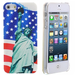 BuySKU69794 Statue of Liberty Pattern Hard Protective Back Case Cover with Mirror for iPhone 5