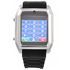 BuySKU70287 TW206 One SIM Quad-Band 1.5-inch Touch Screen Wrist Watch Cell Phone with Silicone Band /Bluetooth /Camera (Black)