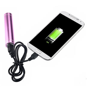 BuySKU73736 2200mAh Lipstick Shaped Power Bank External Battery Charger for iPhone /iPod /Samsung /Nokia (Pink)