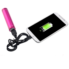 BuySKU73737 2200mAh Lipstick Shaped Power Bank External Battery Charger for iPhone /iPod /Samsung /Nokia (Rosy)