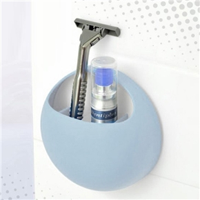 BuySKU70330 Creative Semi-circle Shaped Wall-mounted Toothbrush Holder Razor Storage Box (Light Blue)