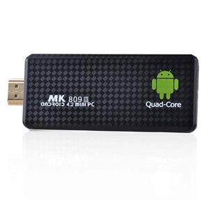 BuySKU74933 MK809III Android 4.2 RK3188 Quad-core 2GB/8GB Mini PC Android TV Box with WiFi /Bluetooth /HDMI /TF Slot (Black)