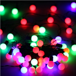 BuySKU68792 6M 220V 40-LED Mini Bulb Shaped Color-changing LED String Lights Lamps for Christmas /Wedding /Party (Colorful)