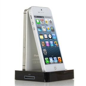 BuySKU70691 2-in-1 Portable Desktop Charging Dock Stand Station for iPhone 5 /iPhone 4 /iPhone 4S (Black)