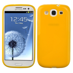 BuySKU70383 Durable Soft TPU Protective Back Case Cover for Samsung Galaxy S III /i9300 (Yellow)