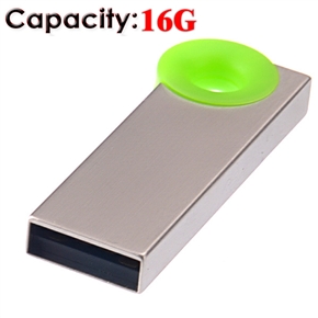 BuySKU70502 Mini Key Ring Design Stainless Steel 16GB USB Flash Drive U-disk (Green)