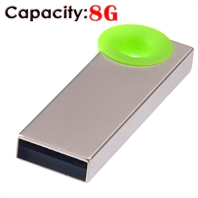 BuySKU70398 Mini Key Ring Design Stainless Steel 8GB USB Flash Drive U-disk (Green)