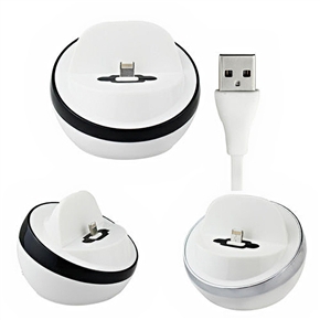 BuySKU70690 Portable Spherical Tumbler Shaped Design USB Wired Charging Dock Stand for iPhone 5