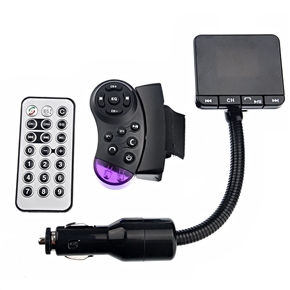 BuySKU71118 1.5-inch LCD Remote Control Car Bluetooth FM Modulator MP3 Player with SD Slot /USB Jack /3.5mm Audio Jack