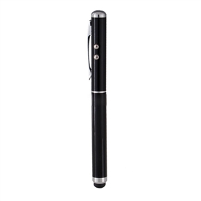 BuySKU71487 3 in 1 Stylus Pen with Infrared Rays & Flashlight for iPad / iPad2 / iPhone / iPod (Black)