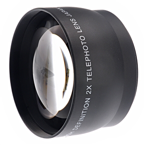 BuySKU70876 55mm 2X Digital High-definition Telephoto Lens for Camera Camcorder (Black)