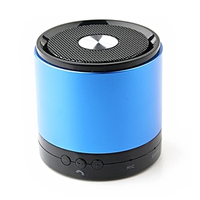 BuySKU71133 778S Cylinder Shaped Mini Wireless Bluetooth Speaker with Microphone for iPad /iPhone /iPod /Mobile Phones (Blue)