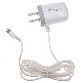BuySKU71008 8-pin AC Wall Travel Charger Adapter for iPhone 5 /iPad mini /iPad 4 (White)