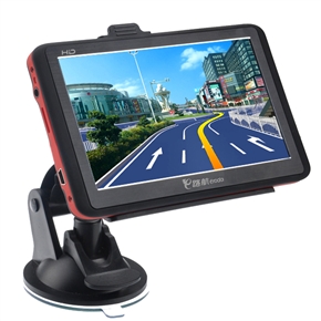 BuySKU70713 918 5-inch Resistive Screen Windows CE 6.0 4GB Car GPS Navigation with Multimedia player /FM /TF Slot (Black & Red)