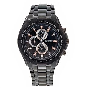 BuySKU71268 CURREN 8023 Men's Wrist Watch with Black Case & Black Dial