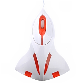 BuySKU70931 Creative Aircraft Shaped 800DPI USB Wired 3D Optical Mouse for Notebook /Laptop /PC (White)