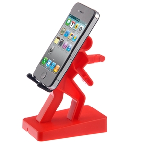 BuySKU71073 Creative Mobile Phone Desktop Stand Holder for iPhone /iPod /MP3 /MP4 (Red)