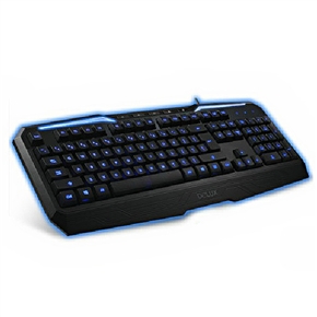 BuySKU70764 DELUX K9025 USB Wired Gaming Keyboard with LED Backlight for Computer (Black)