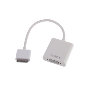 BuySKU71489 Dock Connector to VGA Adapter for Apple iPad/ iPhone 4/ iTouch 4/ Nano (White)