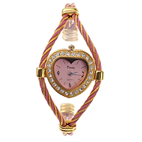 BuySKU71310 Double-rope Style Wrist Watch Fashionable Watch (Pink)
