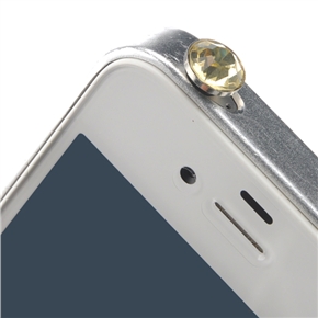 BuySKU70791 Fashion Crystal Diamond Decor Anti-dust 3.5mm Earphone Jack Plug Stopper (Light Yellow)