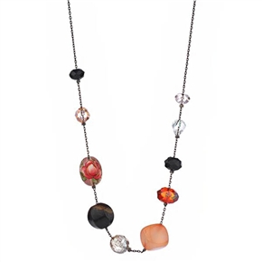 BuySKU70829 Fashion Dazzling Crystal Agate Necklace Jewelry for Women (Chocolate)