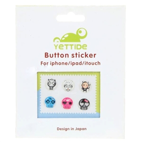 BuySKU71488 Fashion Home Button Stickers for iPhone /iPad /Touch (6-Piece Pack)