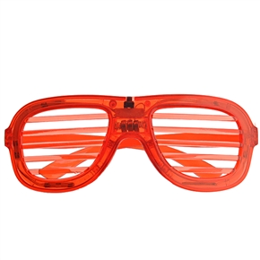 BuySKU71109 Fashion LED Flashing Sparking Shutter Shades Glasses Party Mask Glasses (Red)