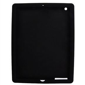 BuySKU71539 Flexible Silicone Case Backside Cover for iPad 2 (Black)