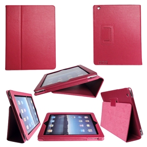 BuySKU71550 Folding Leather Case Pouch Cover with Stand for iPad 2 (Red)