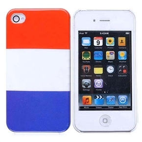 BuySKU71523 Hard Case Back Cover for Apple iPhone 4 with French National Flag Pattern