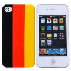 BuySKU71525 Hard Case Back Cover for Apple iPhone 4 with German National Flag Pattern