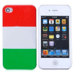 BuySKU71526 Hard Case Back Cover for Apple iPhone 4 with Italian National Flag Pattern