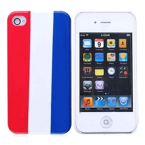 BuySKU71522 Hard Case Back Cover for Apple iPhone 4 with Netherlandish National Flag Pattern