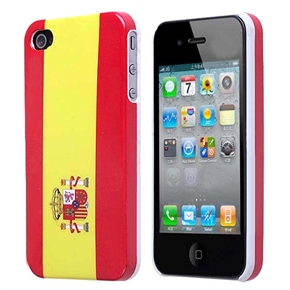 BuySKU71524 Hard Case Back Cover for Apple iPhone 4 with Spanish National Flag Pattern