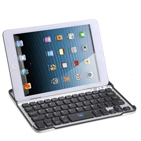 BuySKU71470 Portable Aluminum Alloy Wireless Bluetooth V3.0 Keyboard Screen Protective Case for iPad mini (Black)