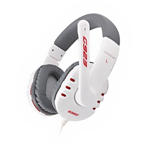 BuySKU71401 SOMiC G923 Head-band Type 3.5mm-jack Stereo Gaming Headset Headphone with Microphone (White)