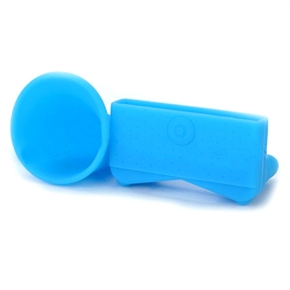 BuySKU71538 Silicone Horn Stand Sound Amplifying Device for iPhone 4 (Blue)